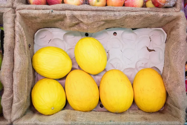 Close up of yellow melon — Stock Photo, Image