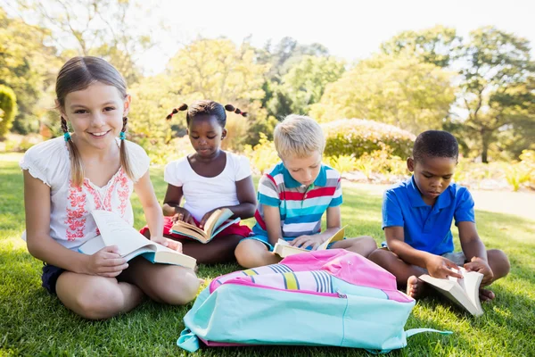 Kids reading books Stock Picture