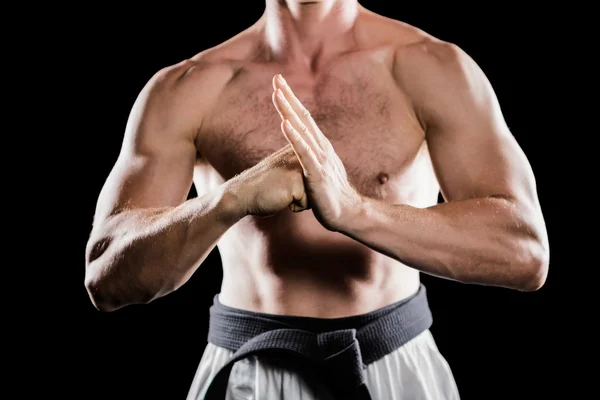 Luchador realizando saludo de mano —  Fotos de Stock