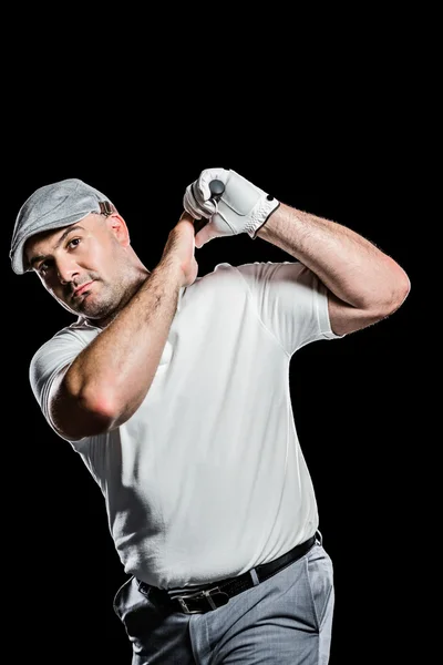 Golf player taking a shot — Stock Photo, Image