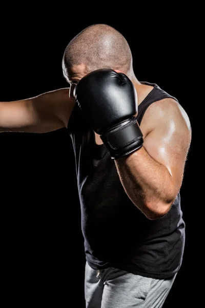 Boxer slå rakt — Stockfoto
