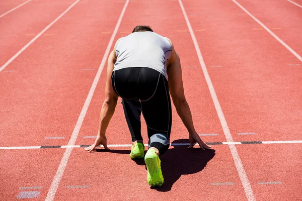 Athlete ready to run — Stock Photo, Image