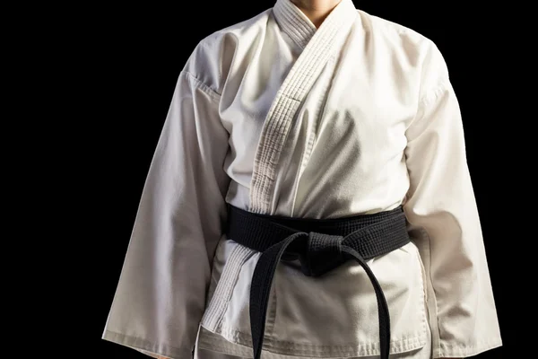 Karate spelare står — Stockfoto