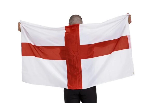 Atleta con bandiera inglese — Foto Stock