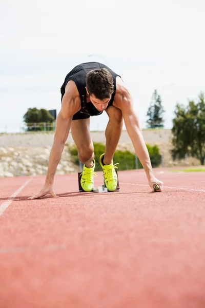 Atleta pronto para começar — Fotografia de Stock