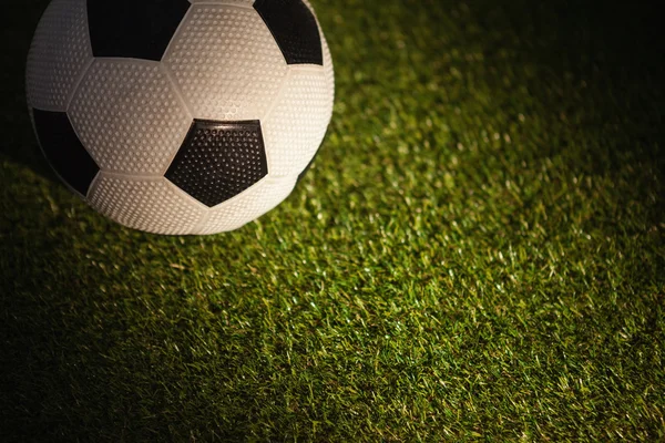 Soccer ball on field — Stock Photo, Image