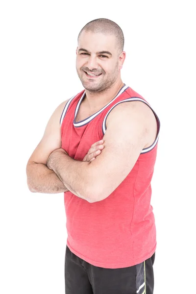 Atleta posando com os braços cruzados — Fotografia de Stock