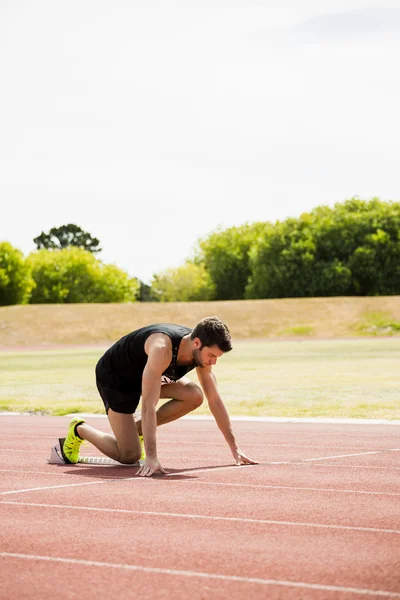 Atleta pronto para correr — Fotografia de Stock