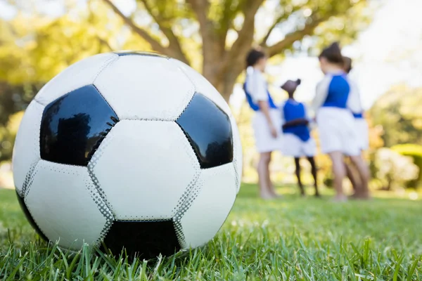 Voetbal ballon in park — Stockfoto