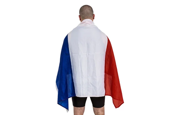 Athlete with france national flag — Stock Photo, Image