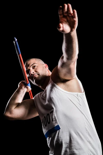 Atleta se preparando para lançar dardo — Fotografia de Stock