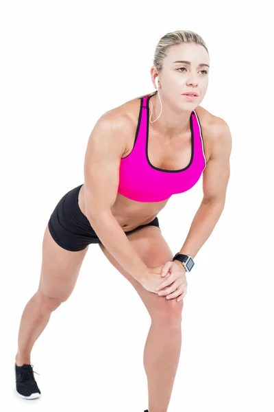 Atleta femminile Stretching — Foto Stock