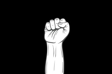 Composite image of clenched fist  clipart