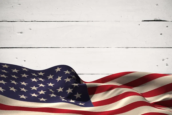 Composietbeeld van Amerikaanse vlag — Stockfoto