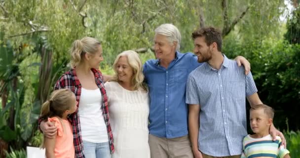 Happy family posing together — Stock Video