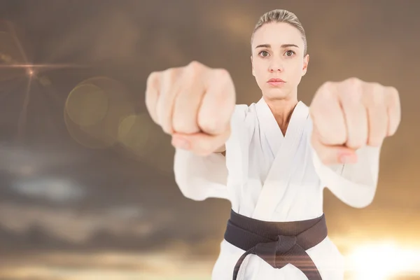 Atleta practicando judo — Foto de Stock