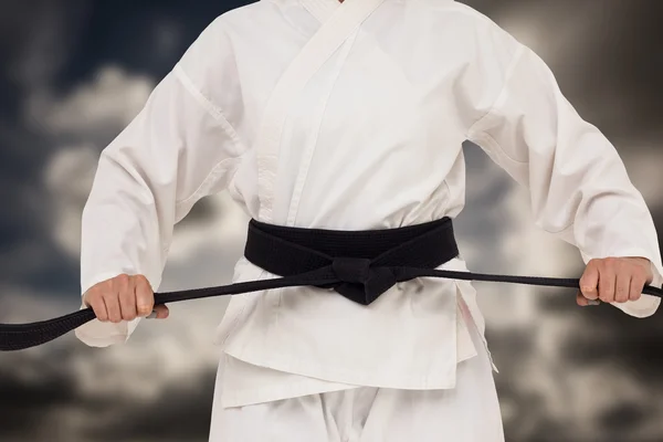 Vechter aanscherping karate riem — Stockfoto