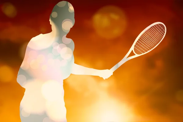 Női sportoló játék tenisz — Stock Fotó
