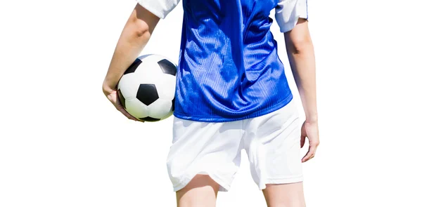 Piłka nożna gracz klatki piersiowej — Zdjęcie stockowe
