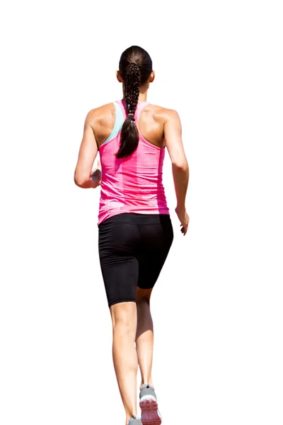 Rear view of woman running — Stock Photo, Image