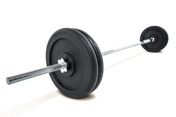 Barbell weights on white background — Stock Photo, Image
