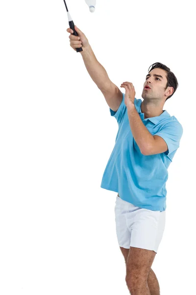 Badminton giocatore che gioca a badminton — Foto Stock