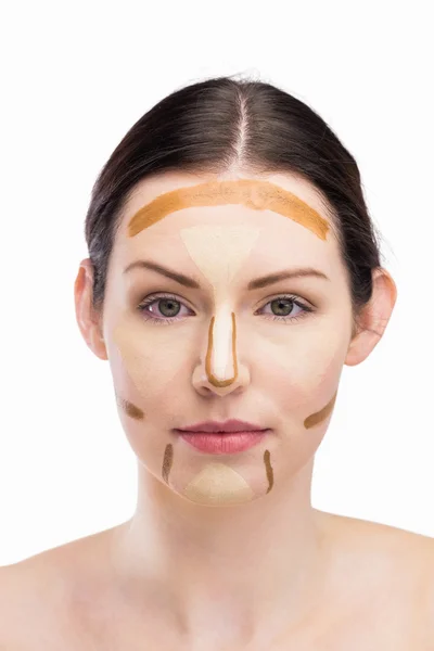 Femme avec maquillage contouring — Photo