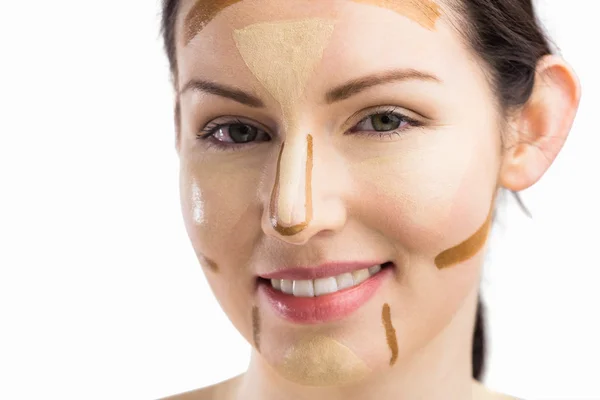 Kvinna med contouring makeup — Stockfoto