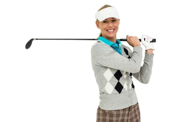 Jugador de golf tomando un tiro — Foto de Stock