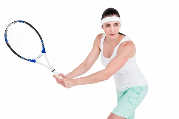 Vrouwelijke atleet tennissen — Stockfoto