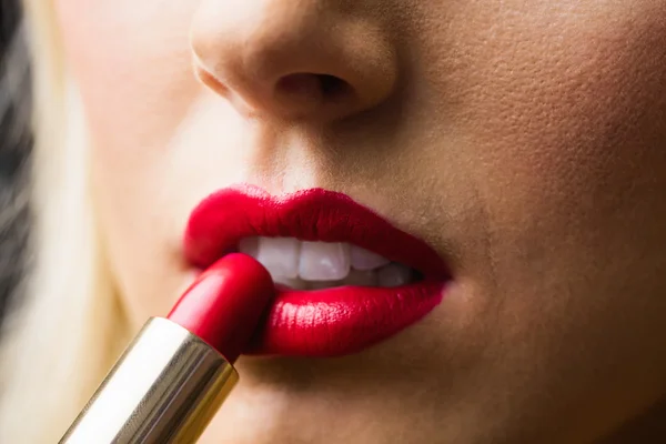 Close up of lips with makeup — Stock Photo, Image