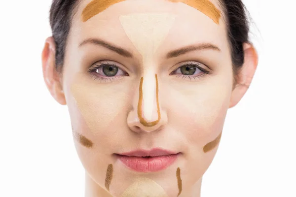 Femme avec maquillage contouring — Photo