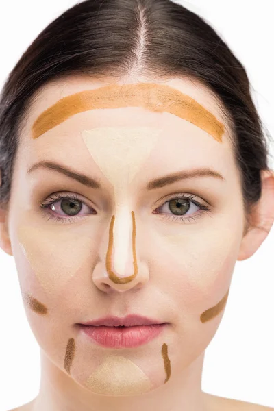 Donna con contouring trucco — Foto Stock