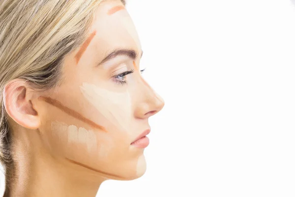 Woman with contouring makeup — Stock Photo, Image