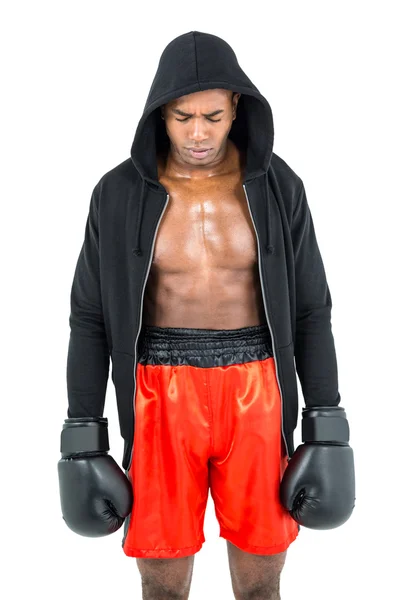 Boxer posing after failure — Stock Photo, Image