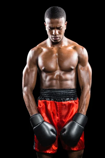 Boxer posing after failure — Stock Photo, Image