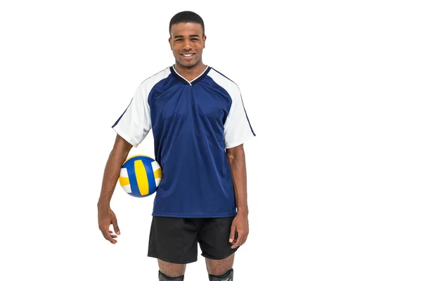 Deportista sosteniendo un voleibol — Foto de Stock
