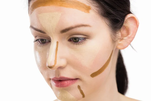 Femme avec maquillage contouring — Photo