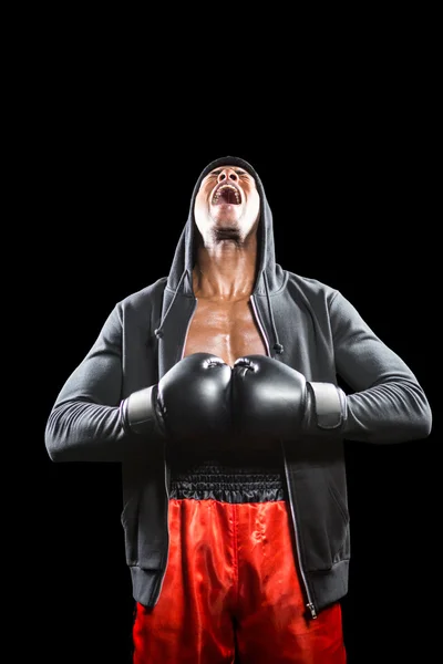 Boxer preparing for the tournament — Stock Photo, Image