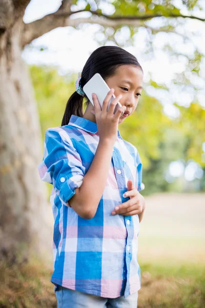 Girl talking on mobile phone — Stock Photo, Image