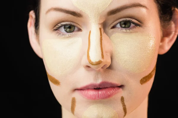 Kvinna med contouring makeup — Stockfoto