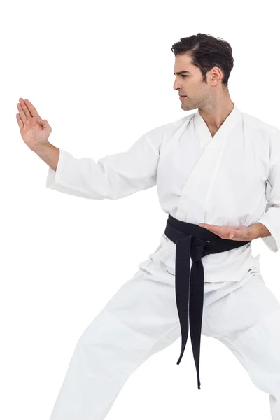 Dövüşçü karate yapıyor. — Stok fotoğraf