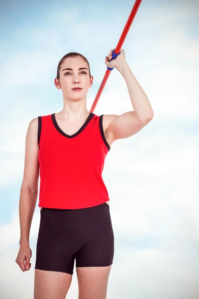 Atleet gooien Javelin — Stockfoto