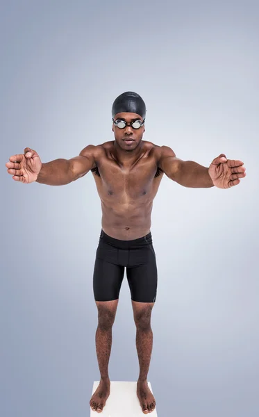 Schwimmer bereit zum Tauchen — Stockfoto