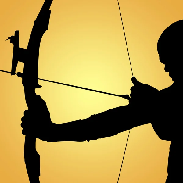 Sportsman practising archery — Stock Photo, Image
