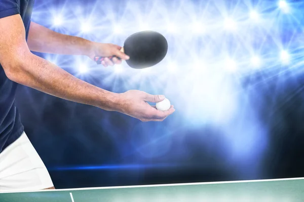 Atleta che gioca a ping pong — Foto Stock