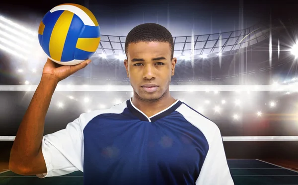 Sportsman anläggning volleyboll — Stockfoto