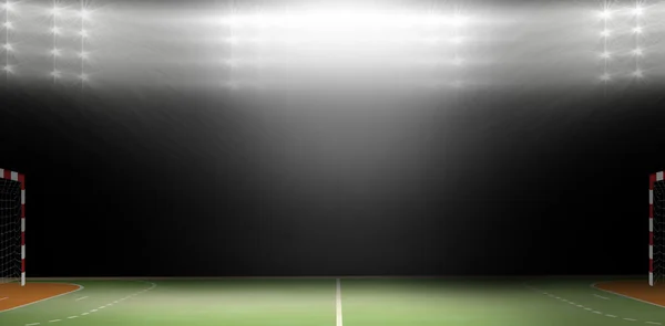 Handbal doel in sporthal — Stockfoto