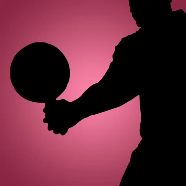 Спортсмен, играющий в волейбол — стоковое фото