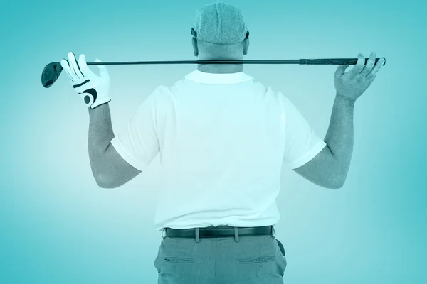 Golf player holding golf club — Stock Photo, Image